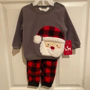 Santa Claus Outfit 2 Pieces, 12m, Boy Christmas Outfit Or Girl Christmas Outfit